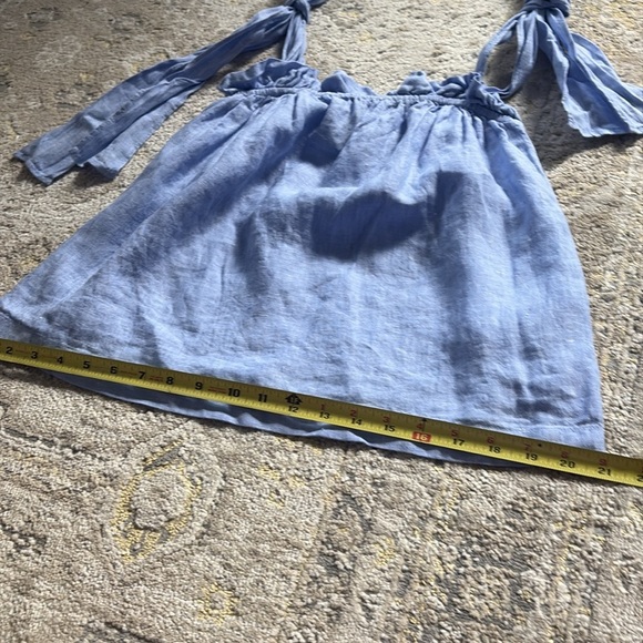 J. Crew Tie-shoulder Chambray Linen Top - Picture 12 of 12